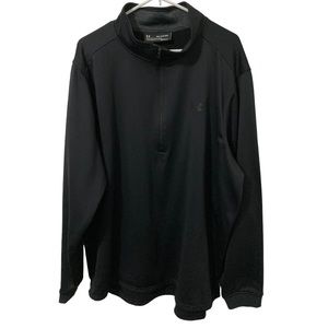 Under Armour Black ColdGear Loose Fit Fleece 1/4 Zip Pullover Size 3XL EUC!